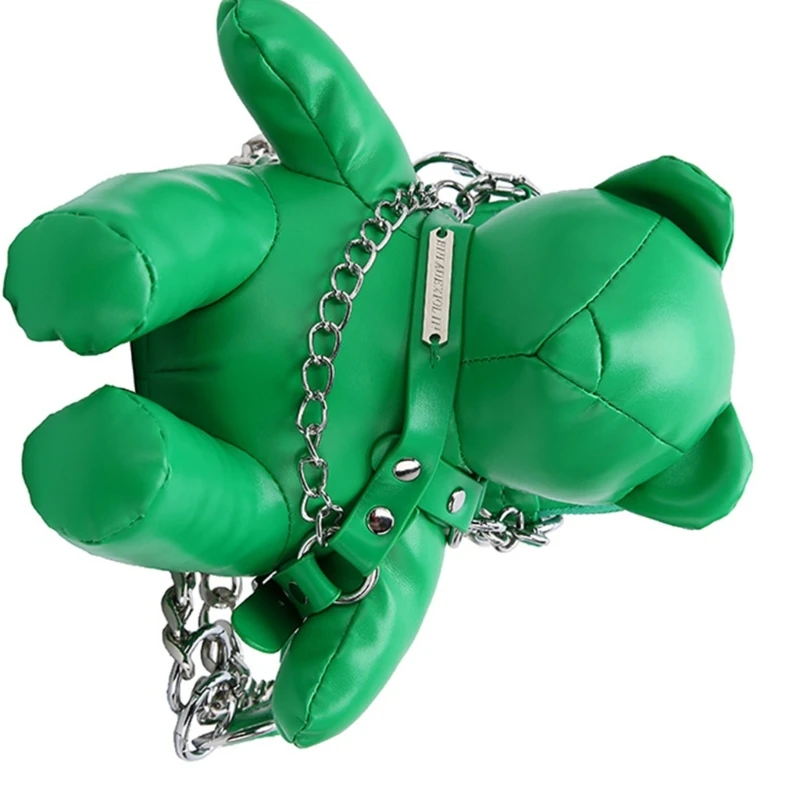 PU Crossbody Bag Bear Handbag for Cellphone Money and Makeup Storage