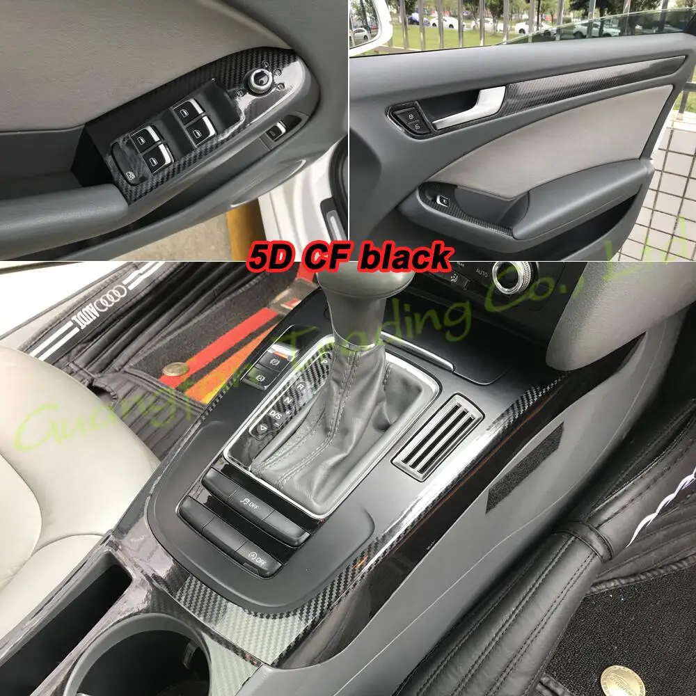 

Наклейки для автомобиля, 3D, 5D, углеродное волокно, цветные наклейки для центра консоли, наклейки для Audi, A4, B8, 2009-2016