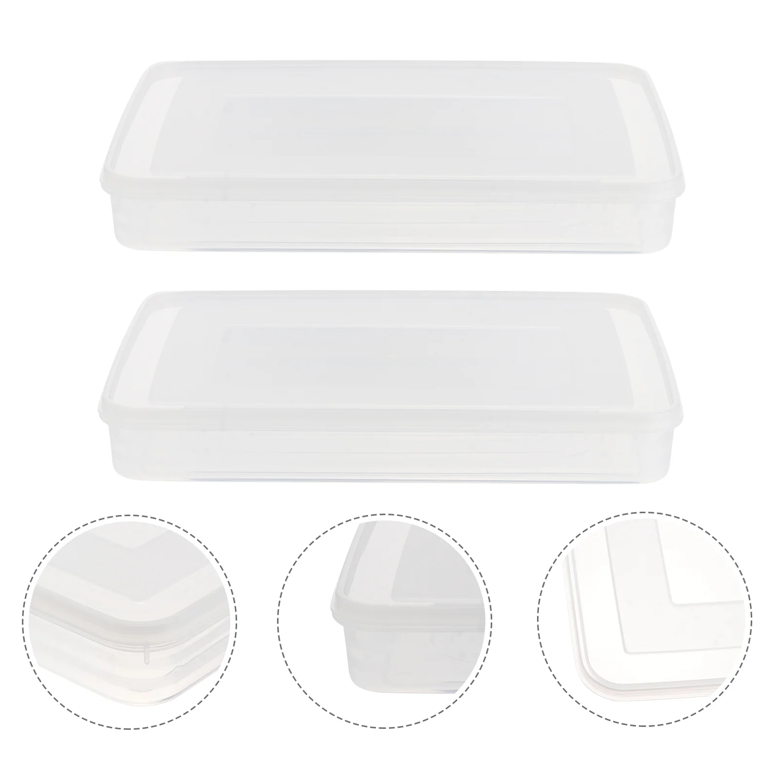 

2 Dumplings Storage Box with Lids Fridge and Freezer Storage Trays Refrigerator Organizer Bins for Vegetables Meat Organizer