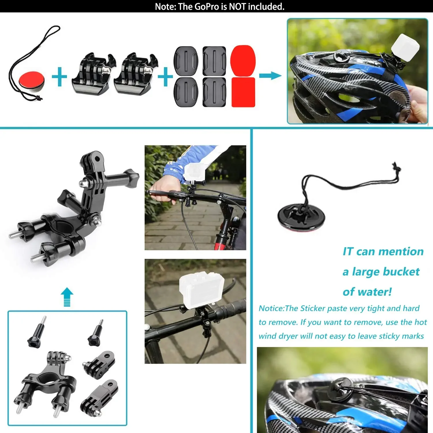 NEEWER GP-50 50 in 1 Action Camera Accessory Kit Compatible For GoPro Hero 12 11 10 9 DJI OSMO 4 3 2 Insta360 X3 X2 GO 3 SJCAM 4