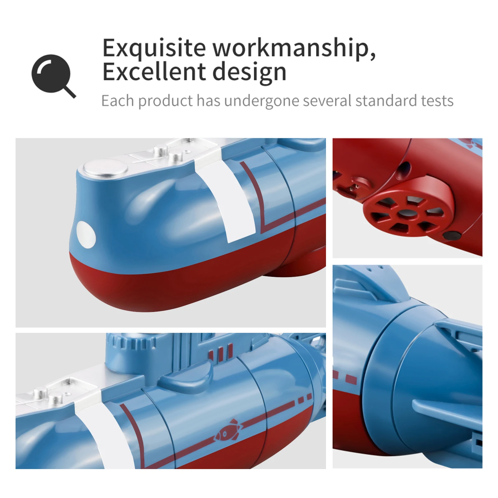 미니 RC 잠수함 0.1m/s 속도 원격 제어 보트 방수 다이빙 장난감 시뮬레이션 모델 어린이 크리스마스 선물 새해 선물