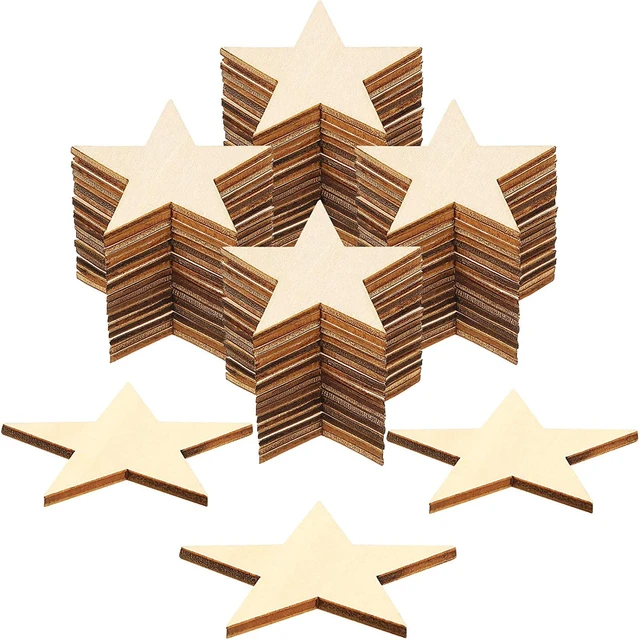 200PCS Wooden Stars Unfinished Wood Stars Pieces Blank Cutout Ornaments for  Craft Project and Christmas Party Wedding Decoration - AliExpress