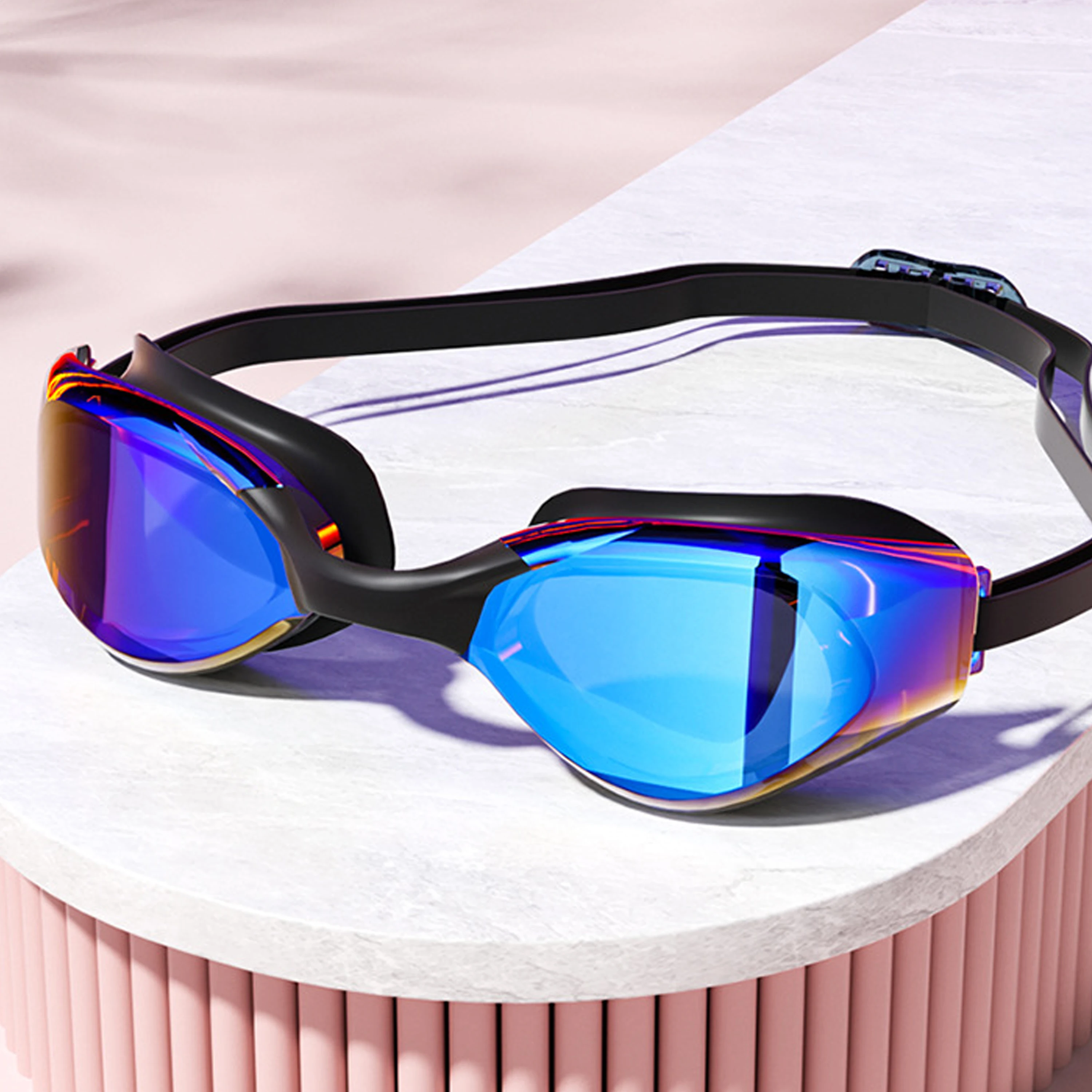 Hd Swimming Goggles For Adults, Anti Fog Electroplated Swimming Goggles, Eye Protection, Small Frame Waterproof Goggles