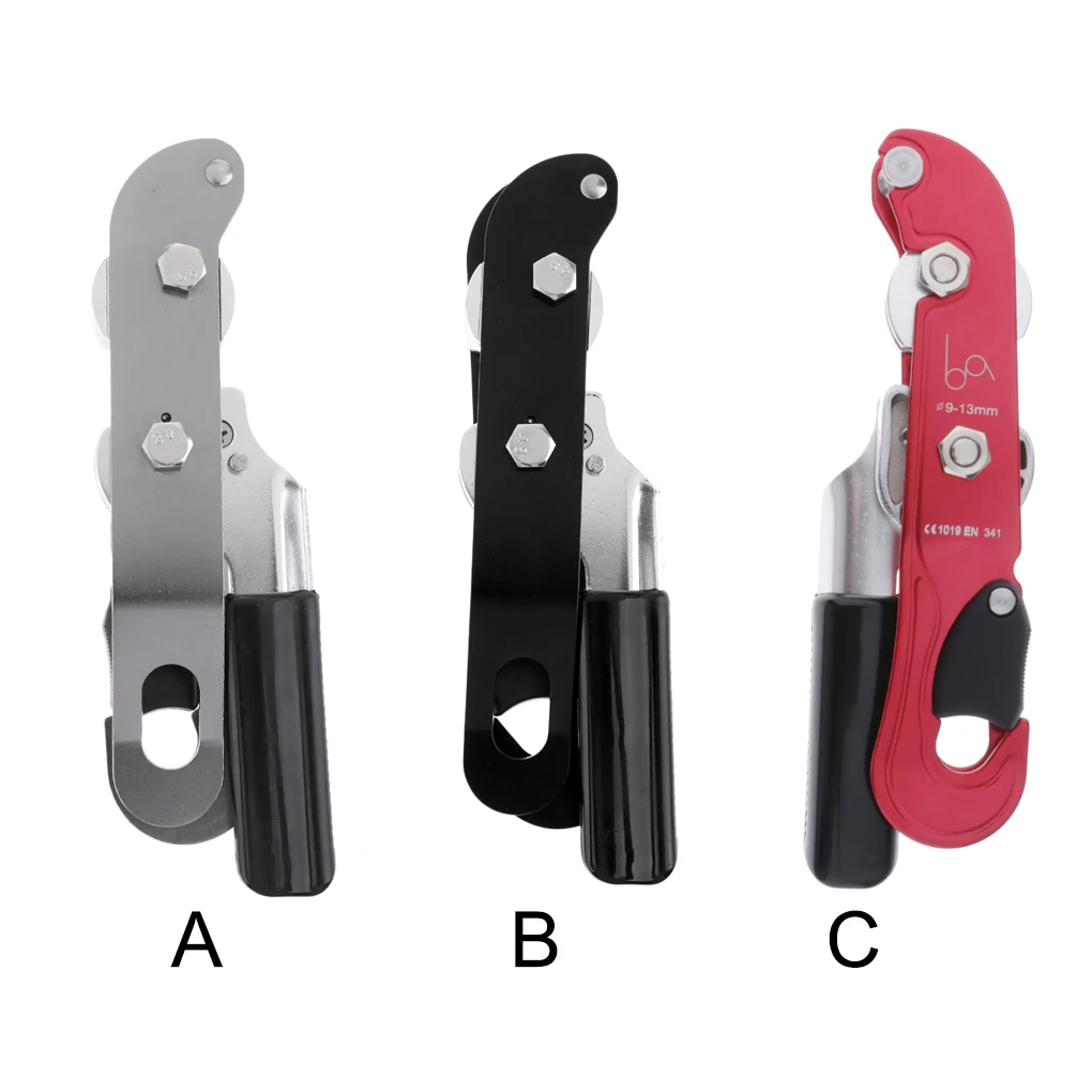 

Self-Braking Aerial Work Rope Descender Arborist Stop Rappelling Climber Outdoor Training Hauling Gear Mountain Red