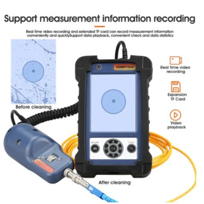 

Free Shipping AUA-400 Fiber Optic Inspection Microscope Probe With 3.5Inch Display Screen Monitor Quality Optical Fiber Cleaning