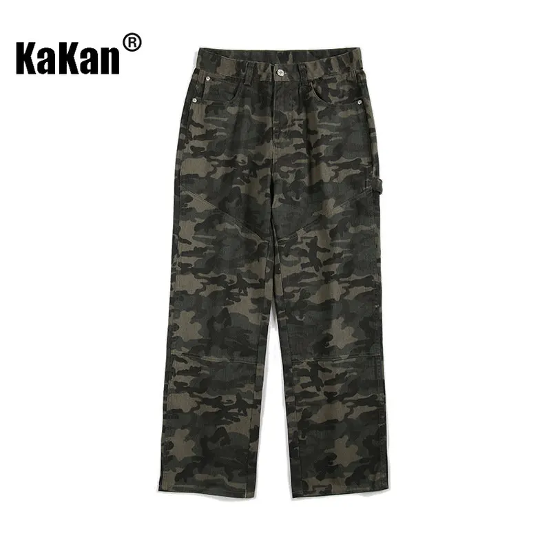 Kakan - European and American Style High Street Camouflage Jeans for Men, Spring Trendy and Handsome Casual Jeans K48-233