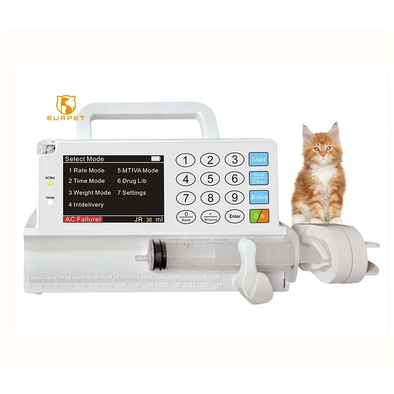 Min 5ml to Max 50ml Veterinary Syringe Pump Vet Automatic Injector Excellent