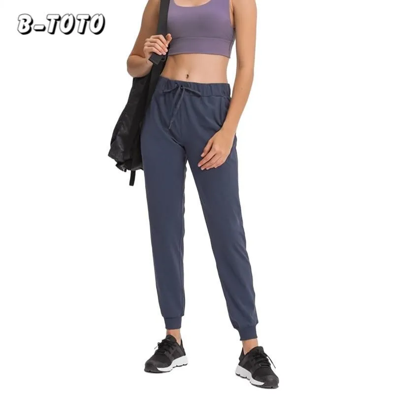 B-TOTO New Yoga Trousers High Waist Tie Loose Casual Drawstring Running Sports Fitness Trousers Female for Women 2024