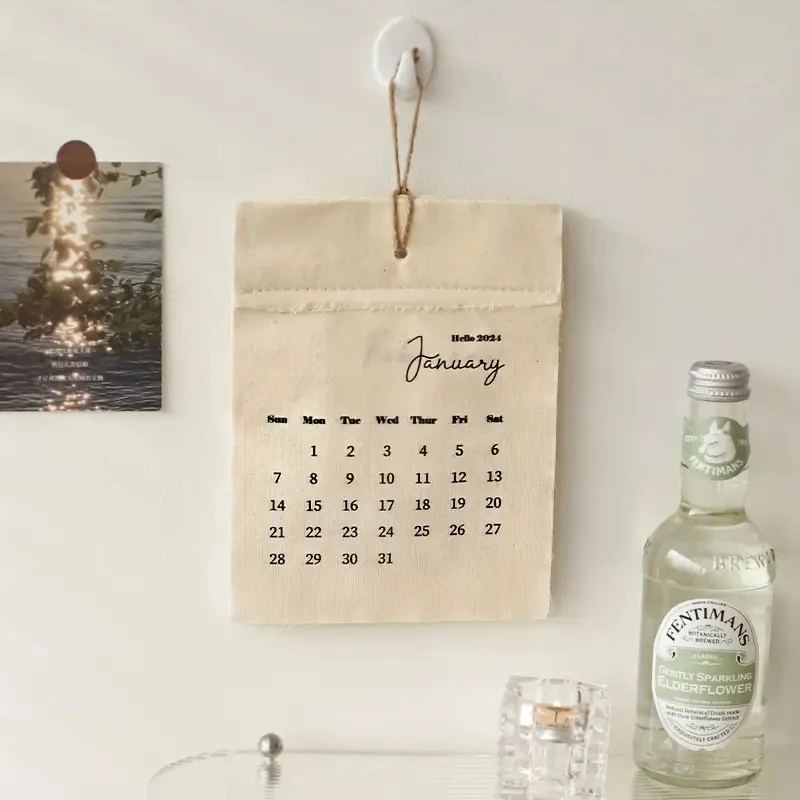 Niedlicher Kalender im Bohemian-Stil 2026, kreativer Leinwand-Hakenkalender, Wanddekoration, Party, Festival, DIY-Dekoration, Geschenk für Freunde