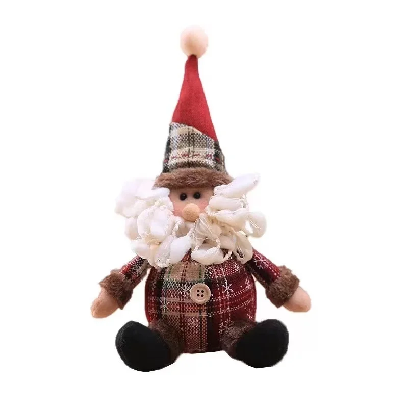 thumbnail image 1 of Nuevo muñeco de nieve grande de Papá Noel, alce, regalo de Navidad para niños, decoraciones para árboles de Navidad, suministros para fiestas de bodas en el hogar, adornos de peluche, 1 of 5