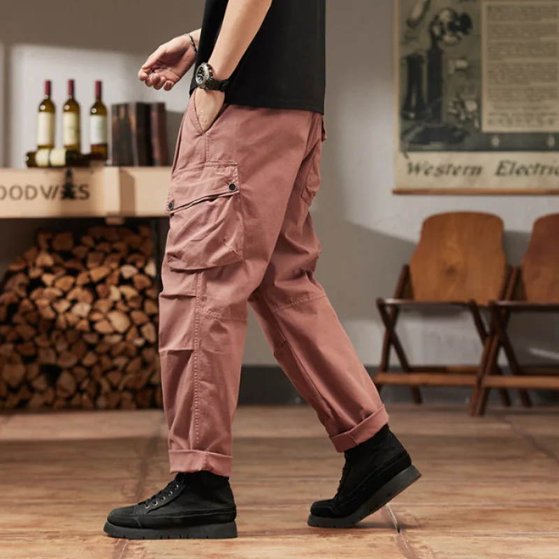 

Spring and summer new fashion American retro overalls with Japanese fashion comfortable loose casual pants