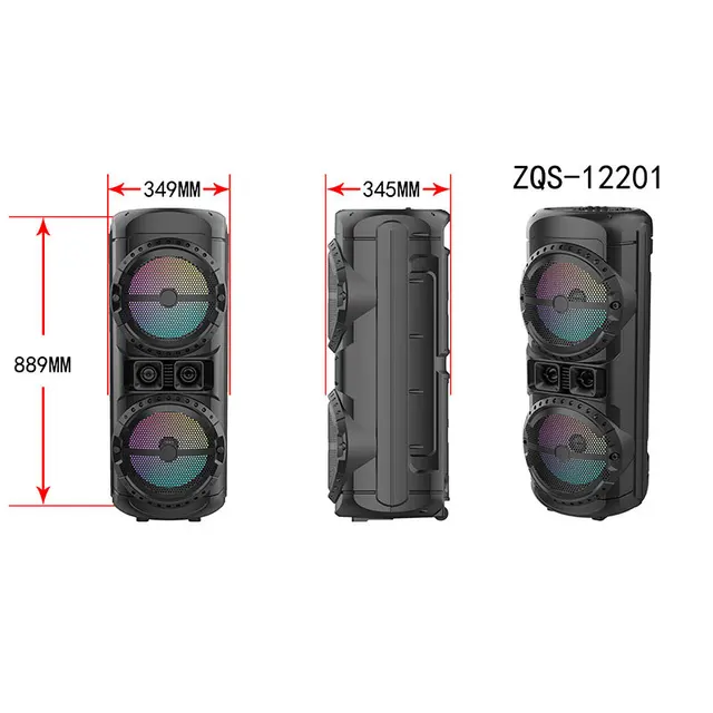 Altavoz Bluetooth para exteriores súper grande de 125 W Subwoofer