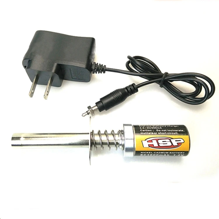 Hsp Gas Rc Nitro Motore Motore Bagliore 1.2V 1800Ma 3600Ma Ricaricabile Glow Plug Starter Accenditore Caricatore Ca Per Rc 1/8 1/10 Auto S231