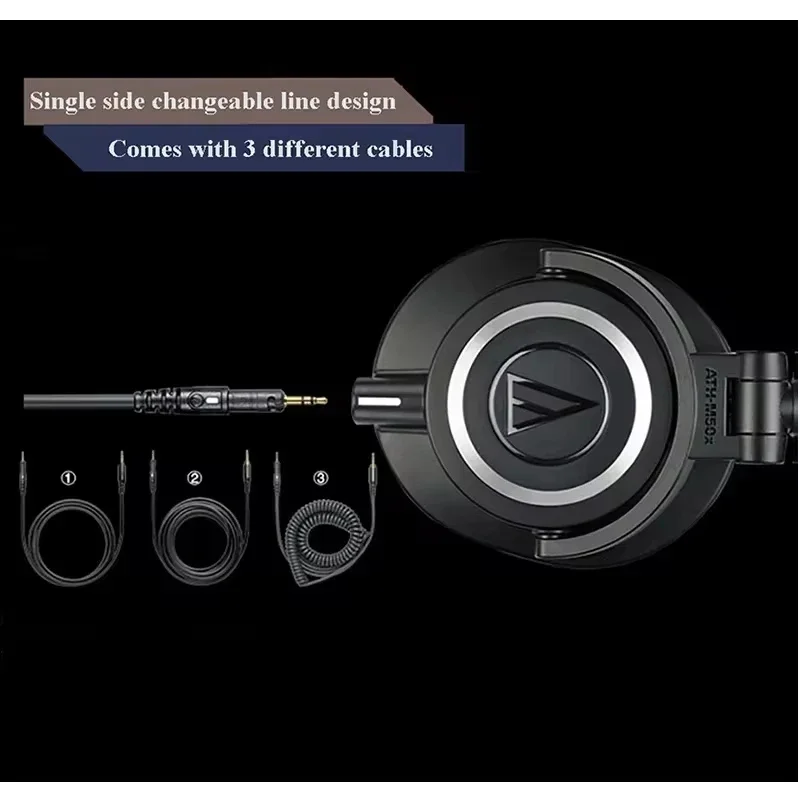 Audio-Technica ATH-M50X Closed-Back Studio Monitor Headphones with 45mm Drivers and High-Fidelity Audio for Recording and Mixing 4