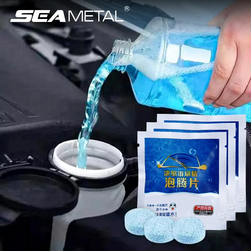Windshield Cleaner Tablets 20/40pcs SEAMETAL Car Solid Cleaner Effervescent Universal Car Windshield Glass Washer