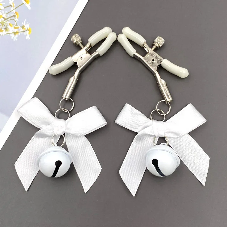 4 Colors Sexy Bow Adjustable Nipple Clamp Breast Bdsm Small Bell Adult Fetish Flirting Teasing Sex Toys For Couples sex party toys erotic sex toy sex toys nipple clamp sex bondage toys