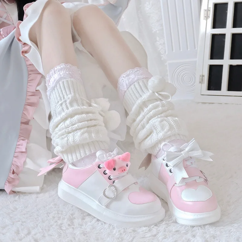 

Women Knit Winter Leg Warmers Loose Style Lady Boot Knee High Boot Stockings Leggings Warm Boots Leg Calentadores De La Pierna