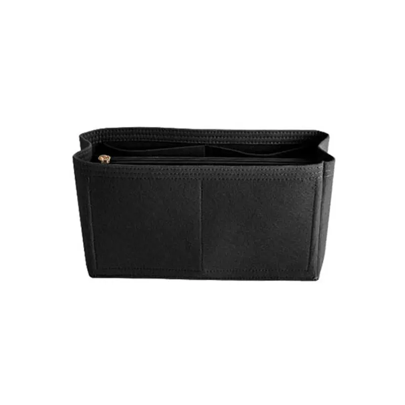 HAVREDELUXE Felt Insert Bag Organizer For Coach Tote Bag Liner City30 Black Purse Insert Felt Compartment Storage Bag Middle Bag
