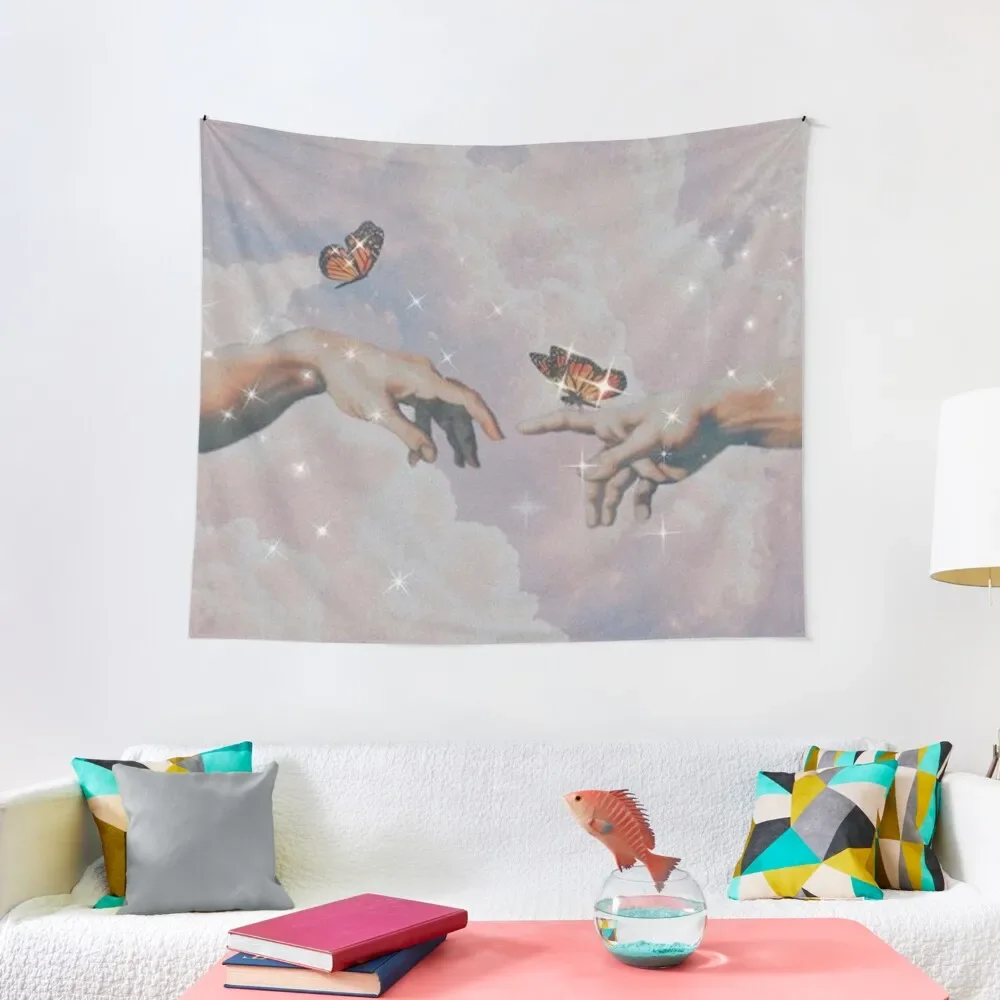 

Michaelangelo Butterflies Tapestry Wall Tapestries Wall Decoration Items Wall Carpet Home Decor Aesthetic Tapestry