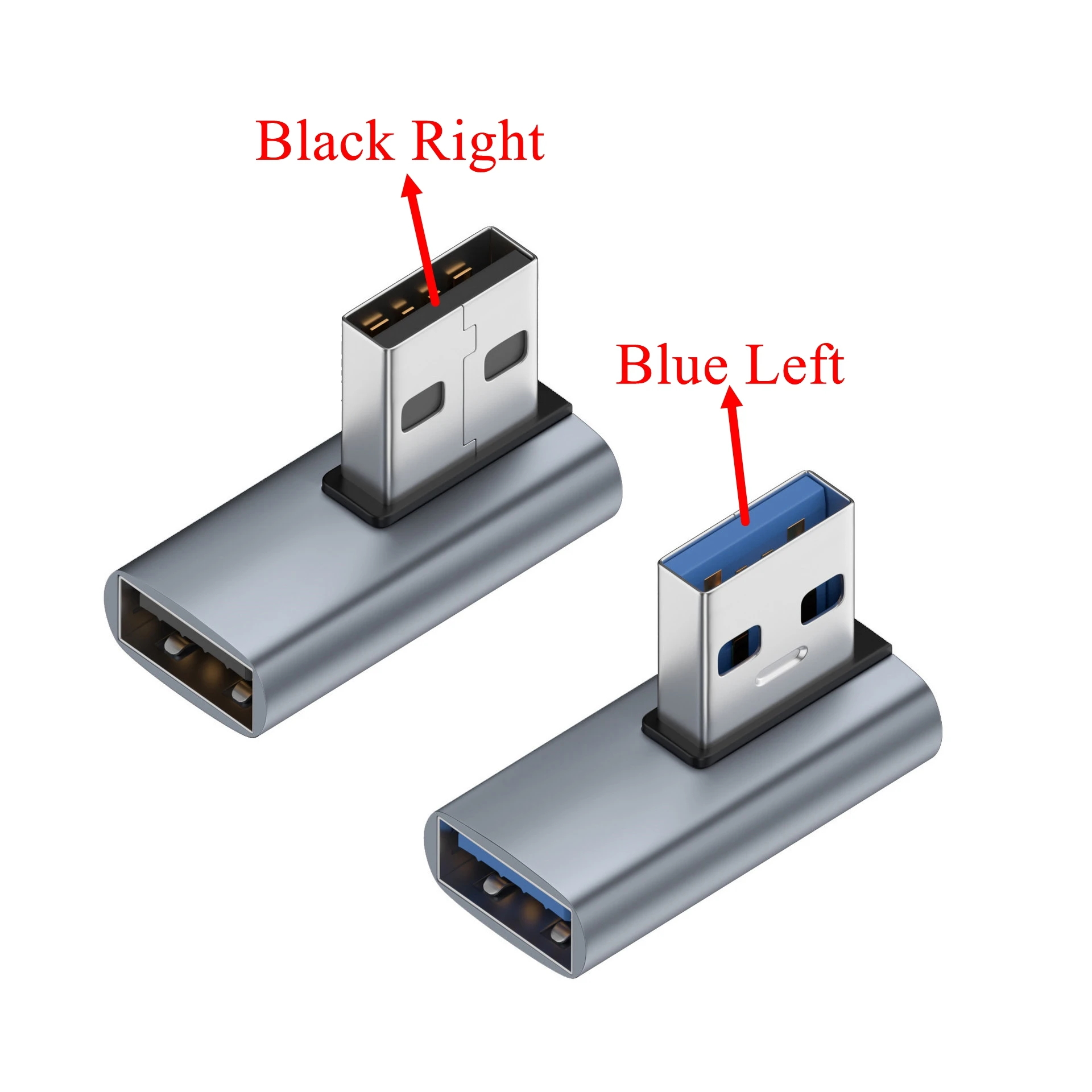 para Cima e para Baixo Adaptador Angular a Usb 3.0 Macho para Fêmea Extensão U-shape Converter l tipo Plug Connector 10gbps - Imagem 4