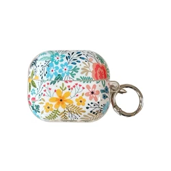Elegant Black and White Floral Protective Case - Galaxy Buds 3FE (2)