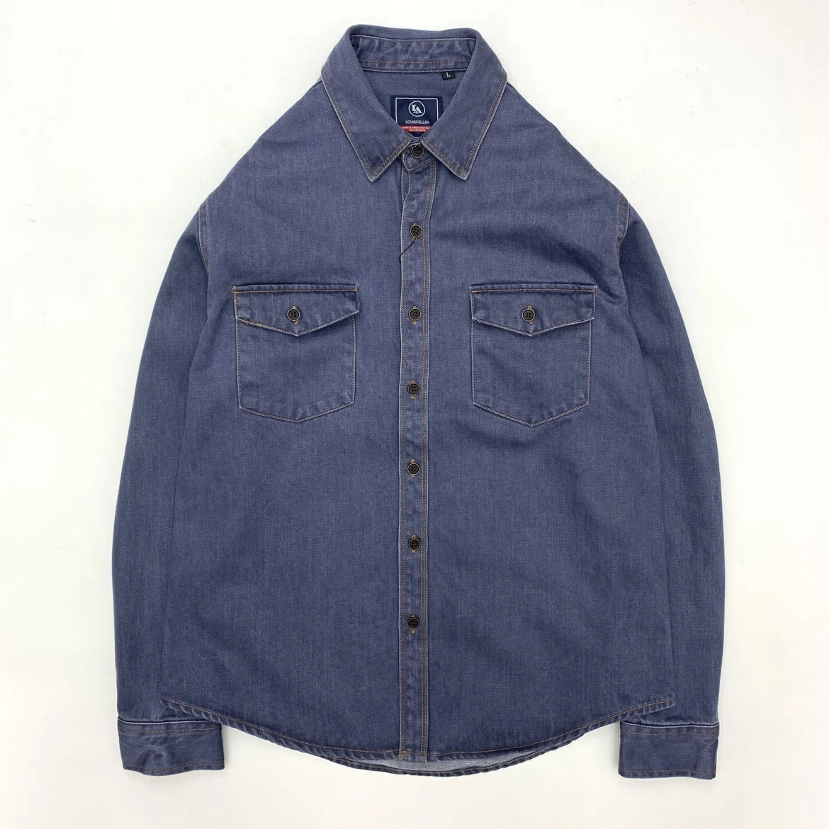 May Khaki denim shirt men's cotton heavy wash tooling Heavy motorcycle denim loose shirt