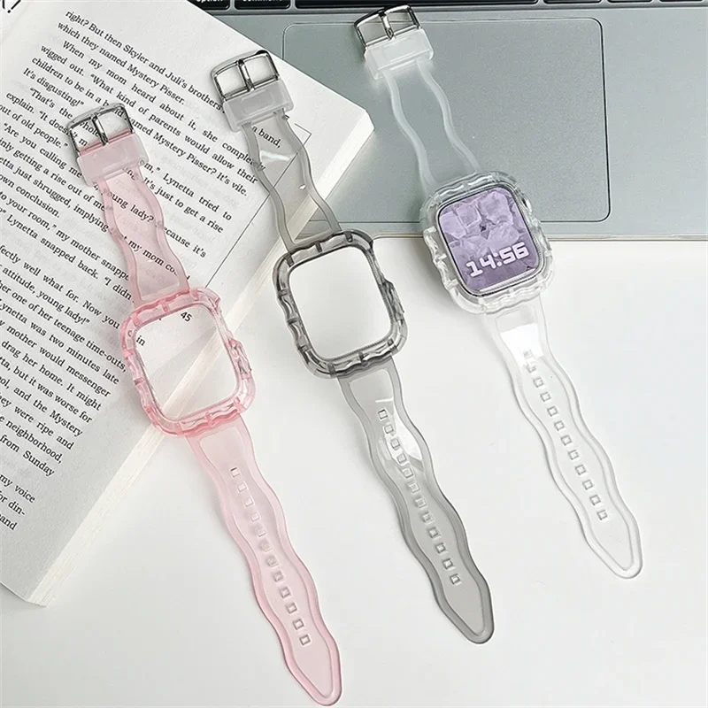 Transparent Glitter Strap & Case for Smartwatch - Sports Edition Bracelet