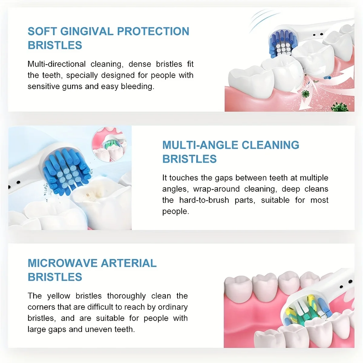 10Pcs Replacement Toothbrush Heads Compatible with Oral-B Braun Professional Electric Toothbrush Heads Brush Heads - Image 5