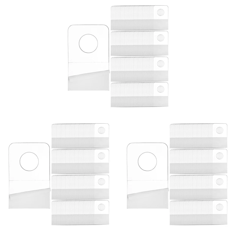 

3000 PCS Self Adhesive Hanging Tabs, 1X1-1/2 Inch Round Hole Hanger Hang Tag Hooks For Retail Store Supplies Display