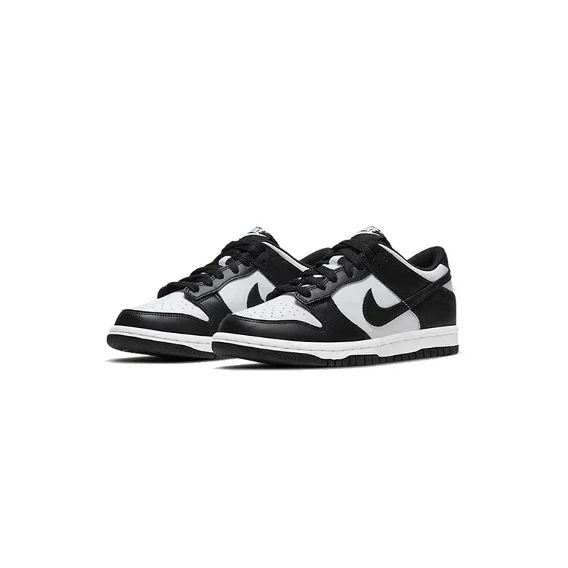 Nike Dunk Low Retro White Black Panda (GS) CW1590-100 Retro Low-top Skate Shoes Breathable And Casual
