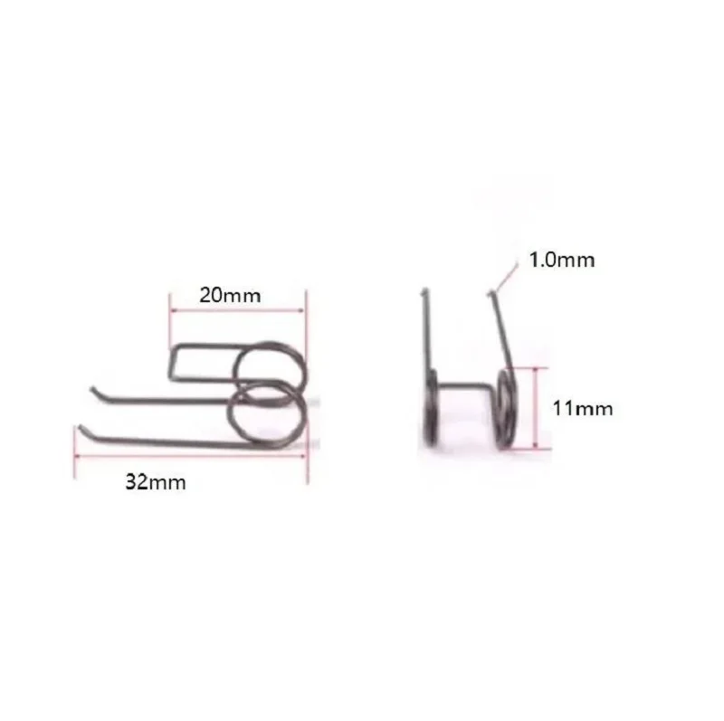 exterior D, mola torcional forte, 10pcs