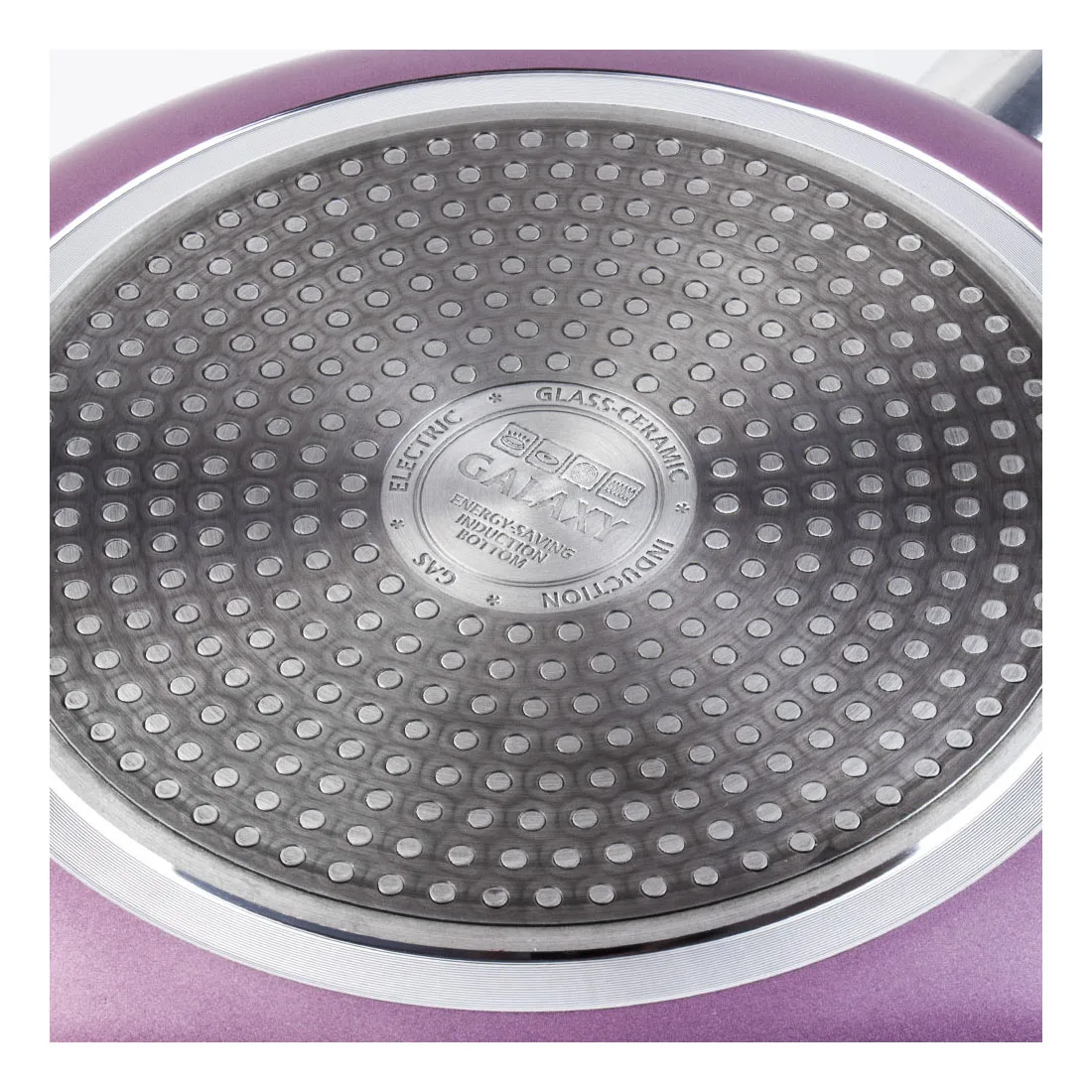 Сковорода с крышкой Galaxy GL 9826 (Диаметр 22 см, антипригарное покрытие, крышка из жаропрочного стекла, индукционное дно, подходит для всех типов плит)