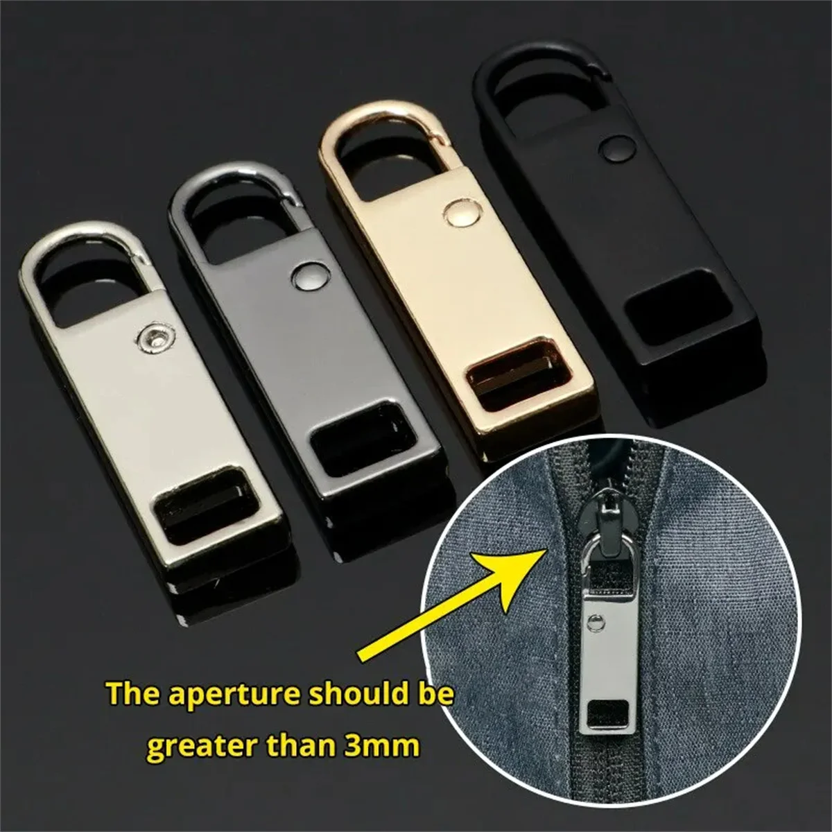 4pcs/8pcs Detachable Zipper Pull, Multi Color Replacement Zipper Accs For Jeans & Backpack, Sewing Tools