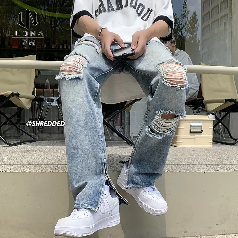 Beggar Pants | B Men Jeans | B C Jean - Hole Jeans Men's Summer Retro High  Street - Aliexpress