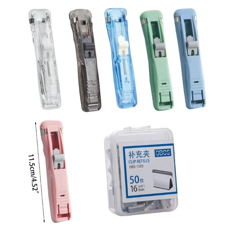 다목적 파일 클램프 디스펜서 재사용 가능한 금속 종이 클램프 리필 가능 클램프