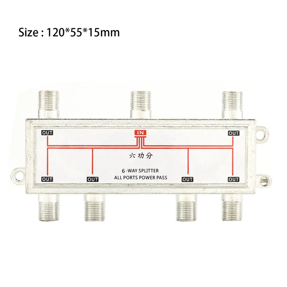 6 Way Satellite Antenna Cable TV Signal Splitter Distributor For SATV/CATV 5-2400MHz Satellite Receiver For SATV/CATV tv splitter