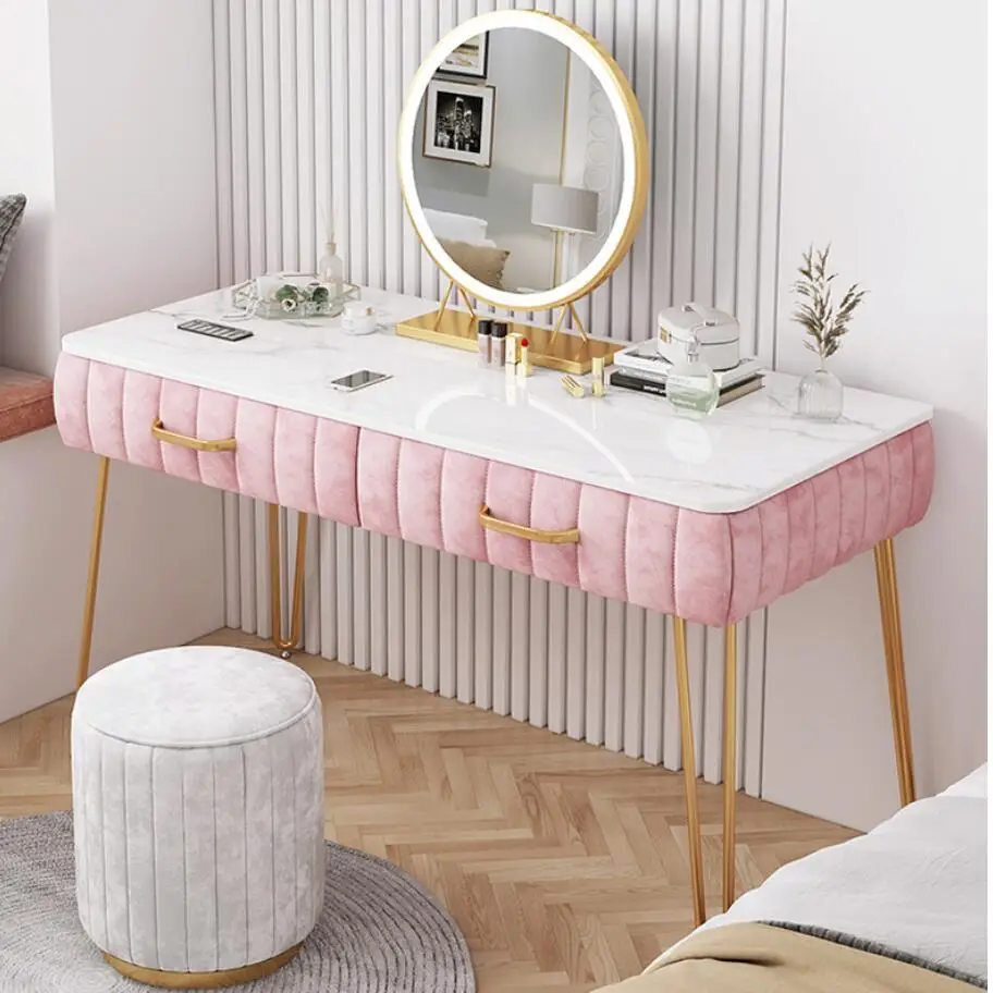 Vanity Table - Calm Beauty Dressing Table Marble Top 120cm Pink main image 1