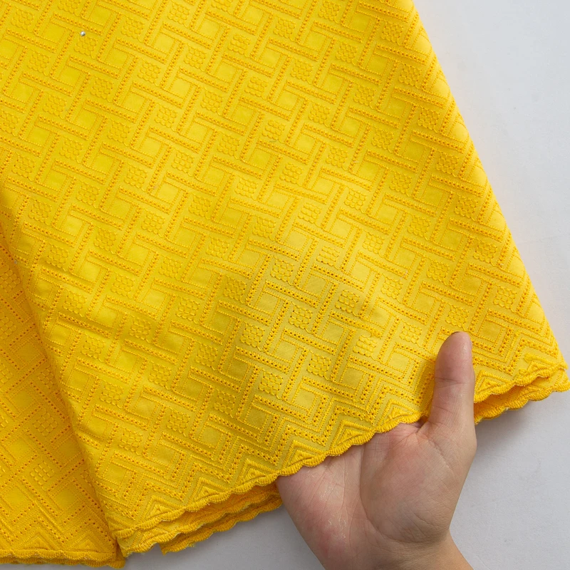 African lace fabric 2023 latest yellow Indian sari fabric high