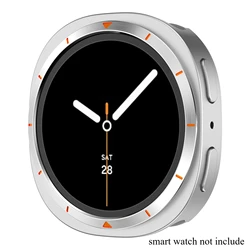 Stainless Steel Rugged Protective Case for Galaxy Watch 9 40mm (Silver Orange)