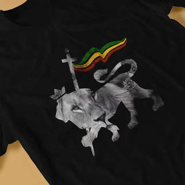 Mens Tshirt Tee Shirt Homme Lion Rasta Lion T-shirts China Trade