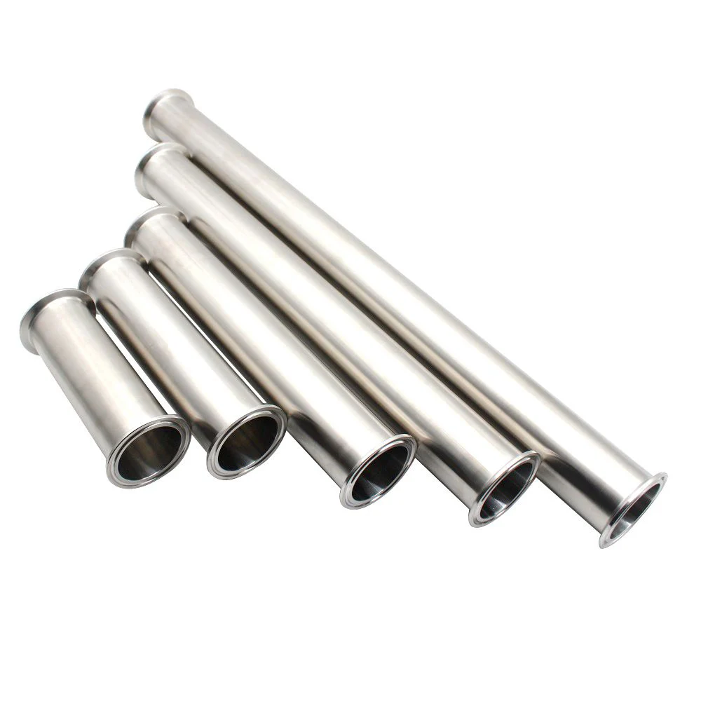 1.5"OD 38MM 2"OD51MM Sanitary Spool Tube Ferrule 50.5MM Flange Silicon Gasket Tri Clamp Pipe Fittings Length 4"/6"/8"/12"/18"