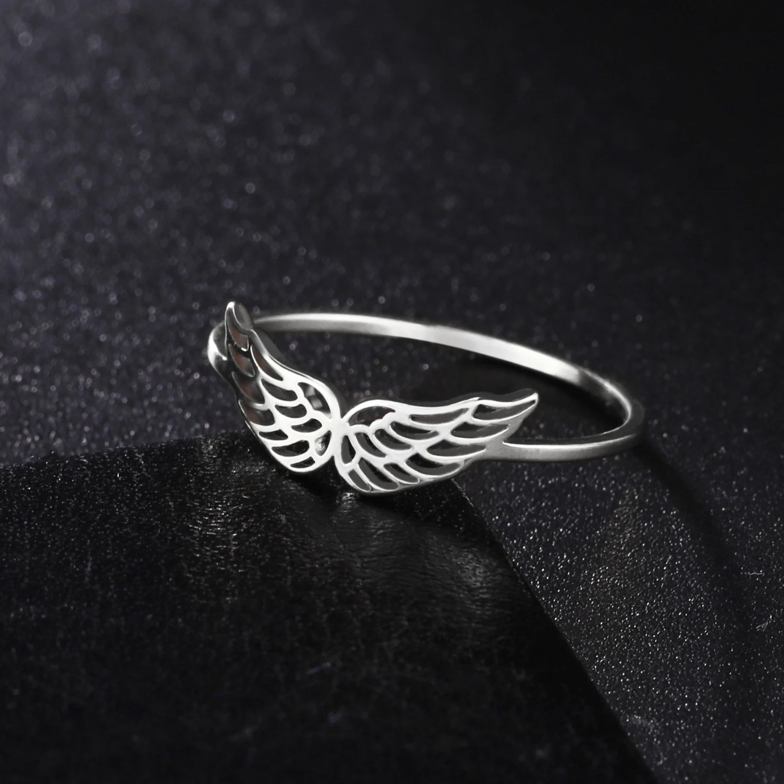 ☆韓国デザイナー☆ ONE ENOUGH Feather of Angel Ring-Silver Feather of angel ring