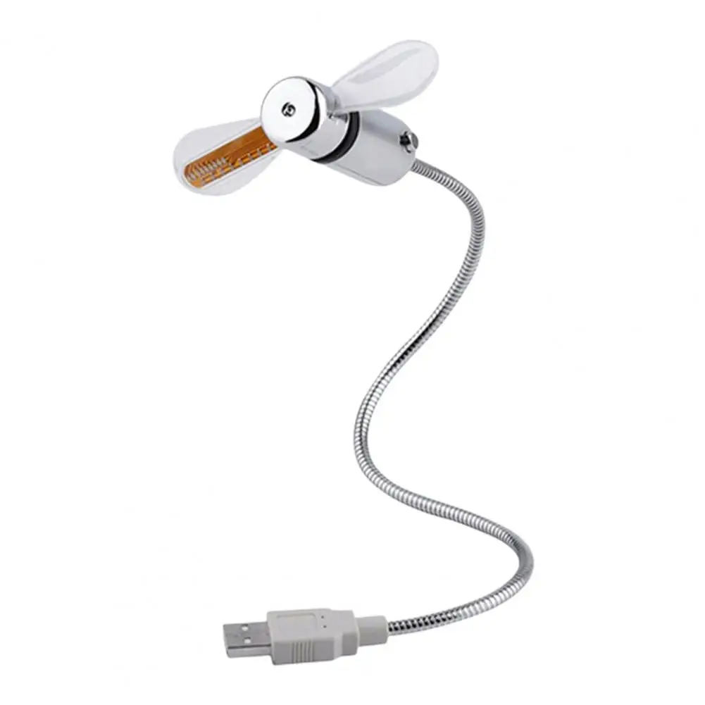 USB Smart Clock LED Fan Low Noise Auto Memory Foldable Bright Digital Clock Fan High Speed Laptop PC Computer Accessories