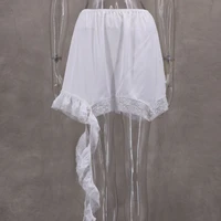 Sexy Lace White Asymmetrical Midi Skirts Street Chic Satin High Waist Slim Skirt Summer Casual Solid Skirt Female 2025 - Image 4
