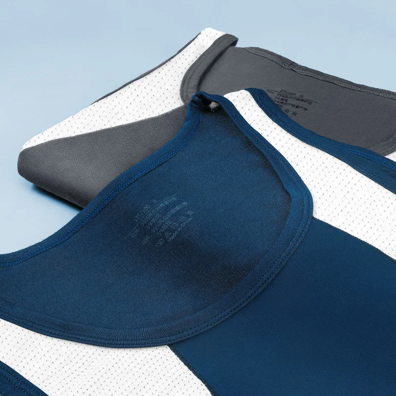 Vest Men's Comfortable Breathable Sling Hurdle Short-Sleeved Young Boys Sports Running Sleeveless T-Shirt Bottoming Shirt Unders 5