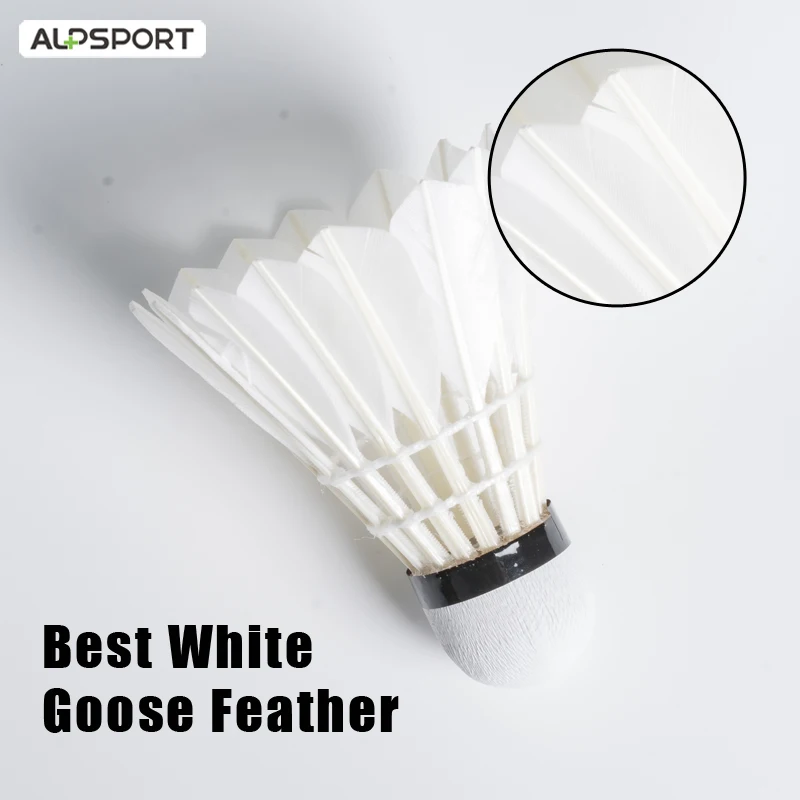 ALP 808 12Pcs/Tube White Duck Feather Durable Badminton Shuttlecock 2