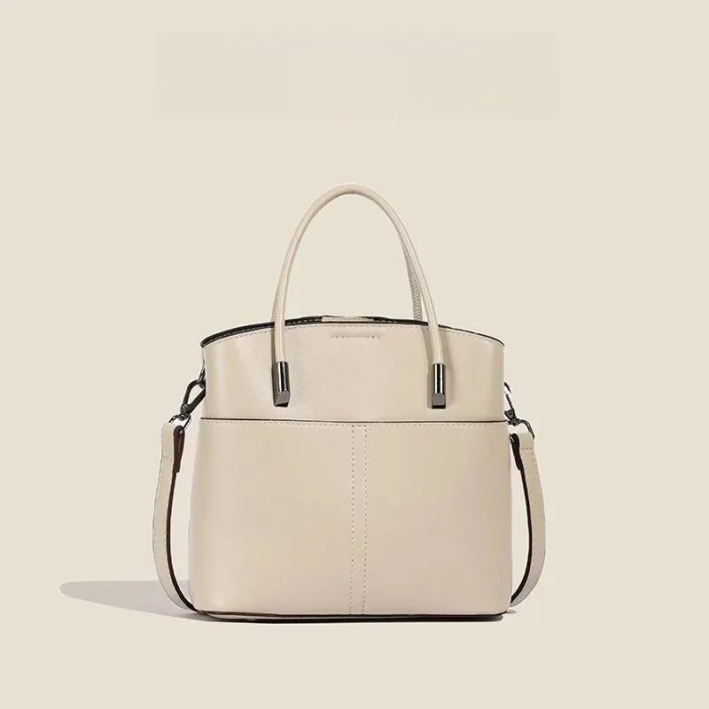 حقيبة دلو ذات سعة كبيرة للسيدات ، حقيبة جلد البقر...