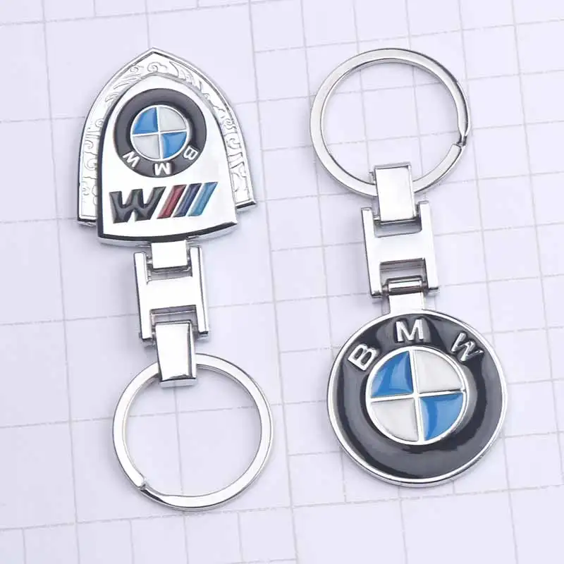 금속 가죽 자동차 M 배지 키체인 키링 키홀더, BMW E90 E92 E93 F20 F21 F30 F31 F32 F33 F34 F15 F10 F01 F11 F02 G30