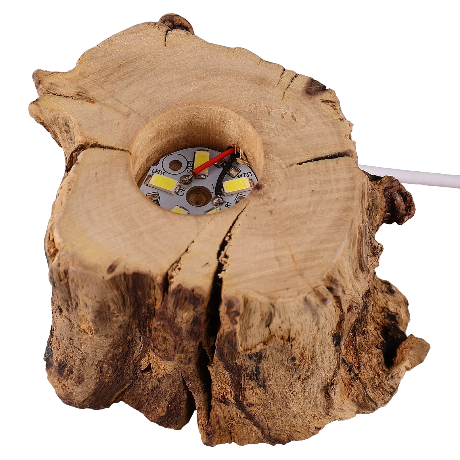 Wooden Base Crystal Holder Tree Stump Led Light Base Lamp Bases Sphere ...