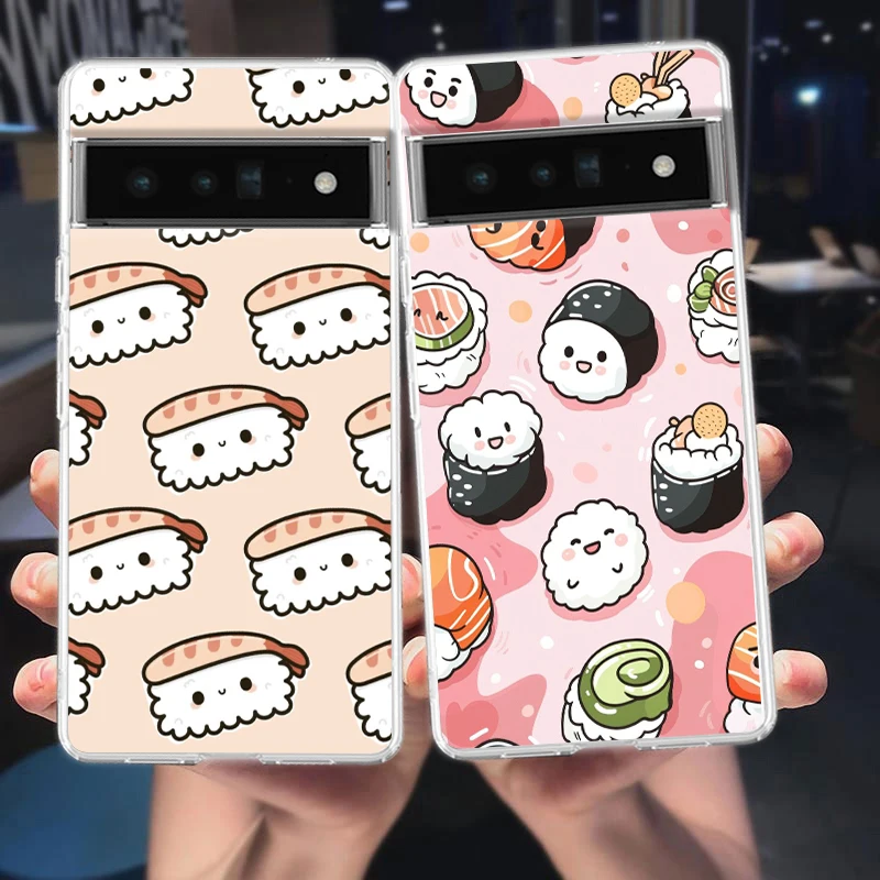 Cute Cartoon Sushi Soft Clear TPU Transparent Phone Case